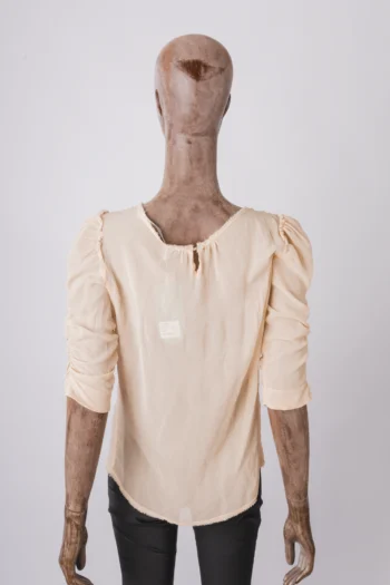 Alternative view of Blusa Animale em Seda Mangas Drapeadas Rose 36