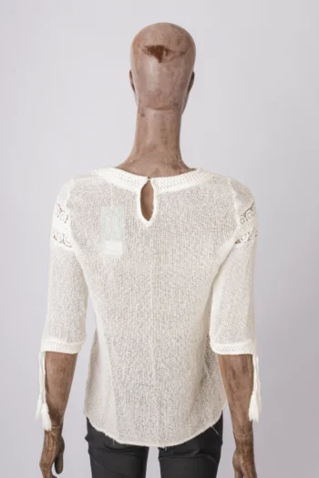 Alternative view of Blusa Zara Basic Telada Macrame Bege P