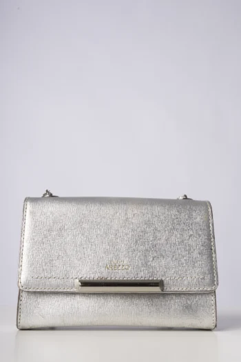 Bolsa Arezzo Tiracolo Metalizada Prata