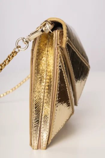 Alternative view of Bolsa Clutch Ryzi Mystique Couro Dourada