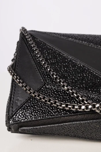 Alternative view of Bolsa Clutch Ryzi Mystique Couro Preto