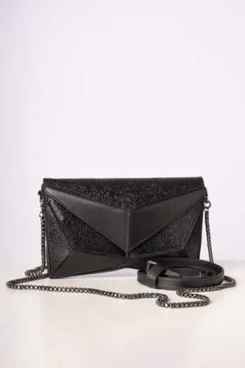 Bolsa Clutch Ryzi Mystique Couro Preto
