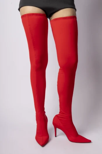 Bota Over The Knee Jenner Lycra Vermelho 39BR