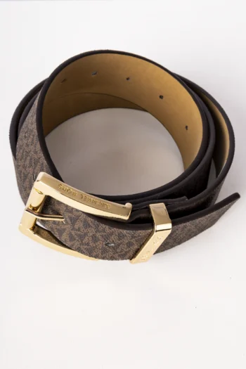Cinto Michael Kors Monograma Marrom