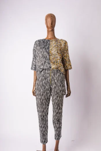 Conjunto Carlota Costa Blusa + Calça Zebra P&B G