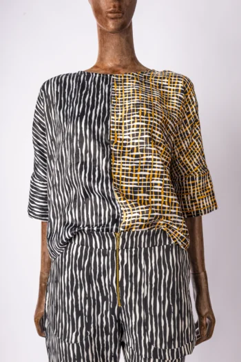 Alternative view of Conjunto Carlota Costa Blusa + Calça Zebra P&B G