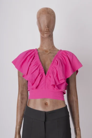 Cropped Colcci Babados e Amarração Pink P