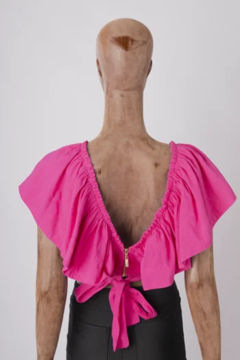 Alternative view of Cropped Colcci Babados e Amarração Pink P