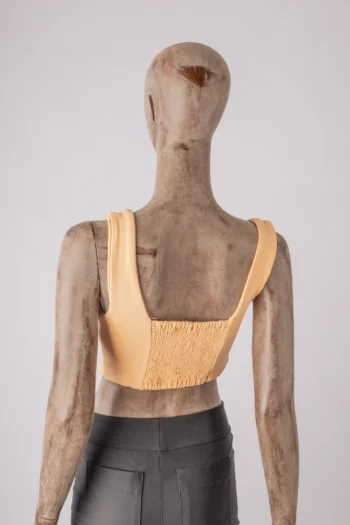 Alternative view of Cropped Dra Cherie Corset em Malha Laranja PP