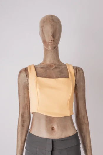 Cropped Dra Cherie Corset em Malha Laranja PP