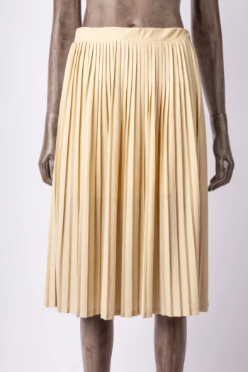 Saia Plissada Midi Off White G
