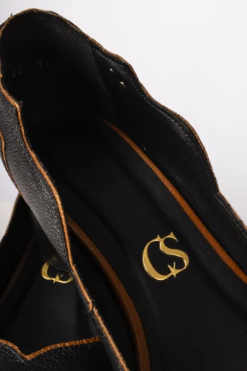 Alternative view of Scarpin Carmen Steffens Recorte Arabescos Preto 38