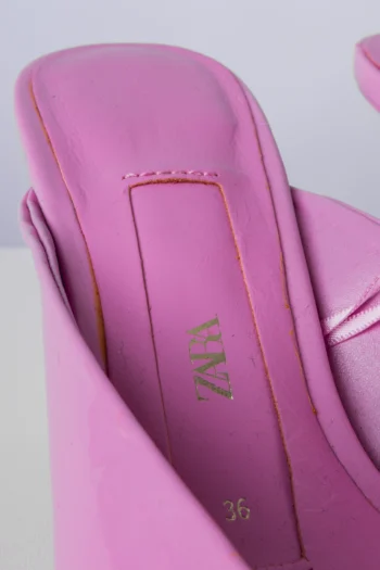 Alternative view of Scarpin Zara Mule Corrente Rosa 36
