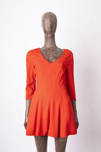Vestido Armani Exchange Curto Manga 3/4 Vermelho PP