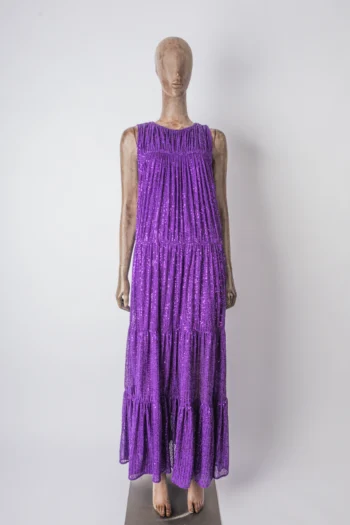 Vestido Candy Brown Lorena Paetê Roxo 38