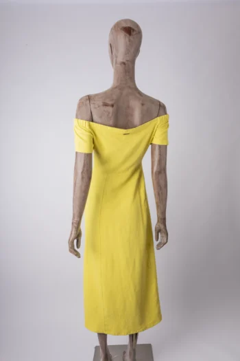 Alternative view of Vestido Lebôh Ciganinha com Botões Amarelo P
