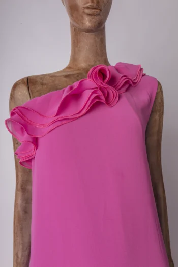 Alternative view of Vestido Longo Ah Tereza Rosa Pink com Flores P