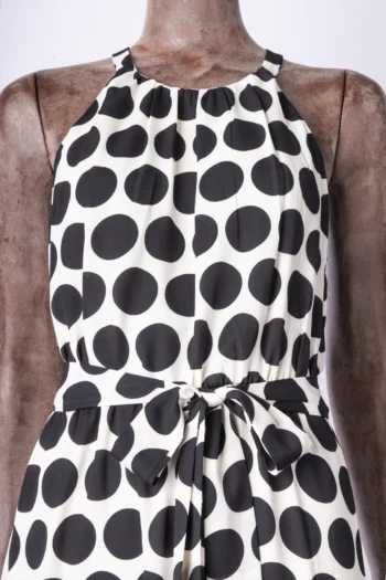 Alternative view of Vestido Mullet BLCollectioin Branco com Poás Preto P