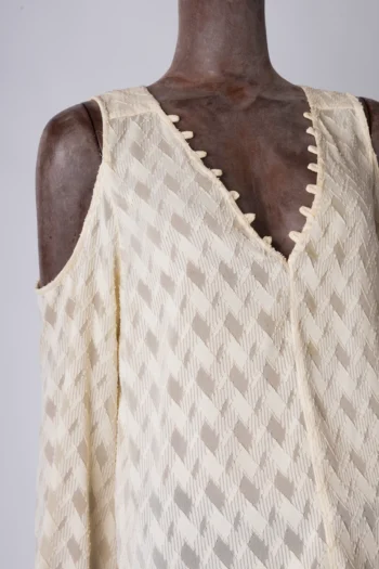 Alternative view of Blusa Bo.Bô Ombros à Mostra com Mangas com Textura Off White G