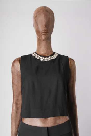 Blusa Regata  NXTLVL Preta com Aplicações 38