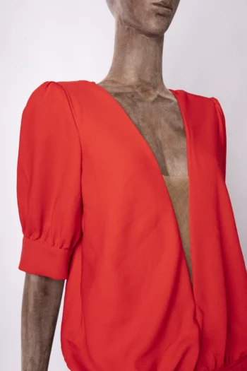 Alternative view of Body Iorane com Mangas e Decote Vermelho 42