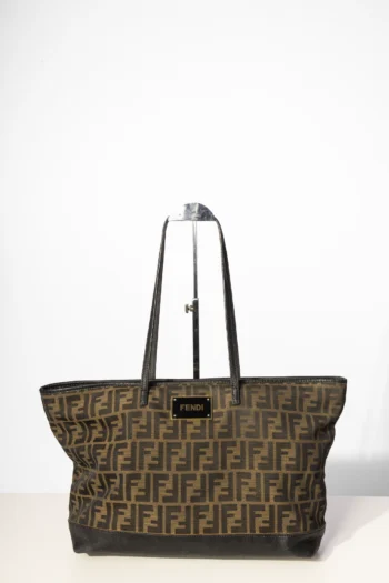 Bolsa Fendi Tote Zucca Marrom e Preta