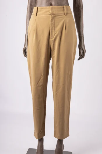 Calça Zara Alfaiataria Bolso Faca Caqui M