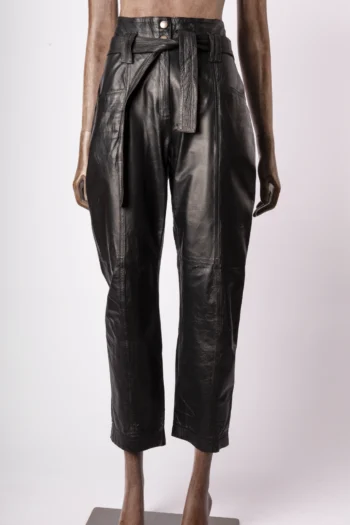 Calça de Couro L'cecci Preta 40