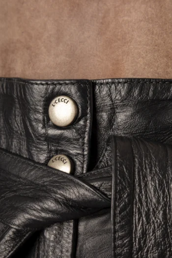 Alternative view of Calça de Couro L'cecci Preta 40