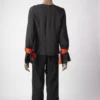 Conjunto NK Blusa+ Calça Preto com Faixas em Lurex 38 - Imagem 4