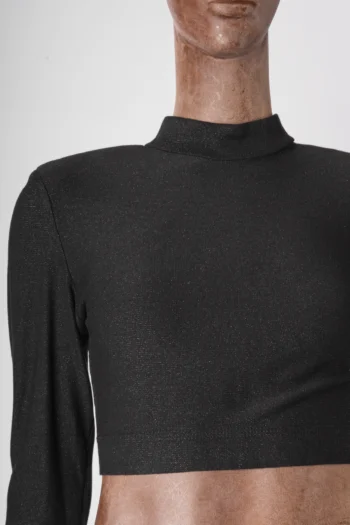 Alternative view of Cropped Anne Fernandes Premium Collection Lurex Preto P