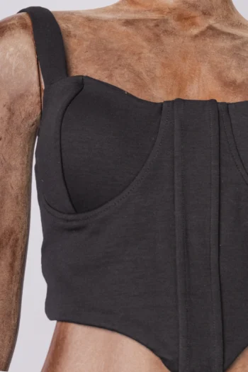 Alternative view of Cropped Open Corset Preto M