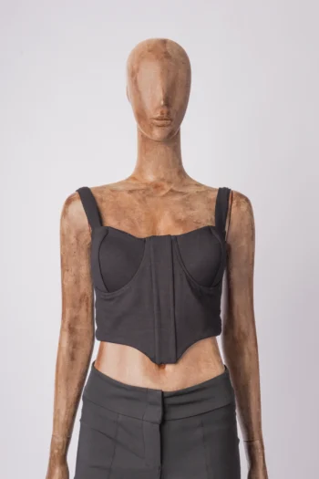Cropped Open Corset Preto M