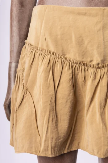Alternative view of Short Saia Zara com Recortes Marrom Claro M