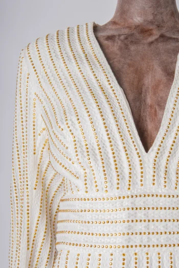 Alternative view of Vestido Fabulous Agilitá Branco com Aplicações Douradas 42