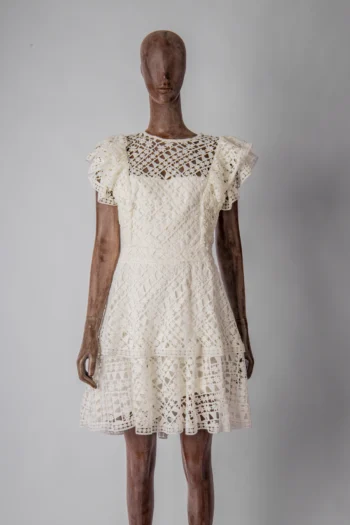 Vestido Fabulous Agilitá Em Guipir Branco Estruturado 42