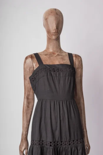 Alternative view of Vestido Le Lis Blanc Preto com Detalhe Em Guipir P