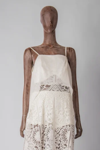 Alternative view of Vestido Longo  Skazi Hot Pant Guipir Branco M