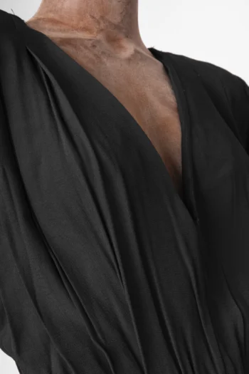 Alternative view of Vestido Manga Longa  Tufi Duek TD Preto Com Detalhe Transpassado P