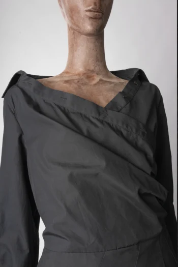 Alternative view of Vestido Max Mara Curto Camisaria Deslocada Manga Longa Preto G