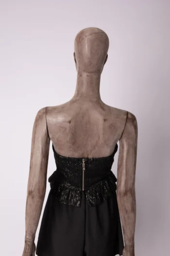 Alternative view of Blusa Le Blog em Paetes Peplum sem Mangas 36