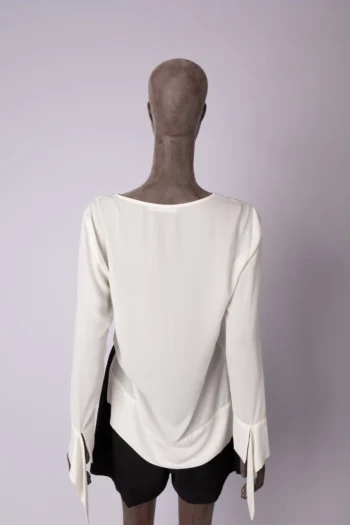 Alternative view of Blusa Mob Mullet Decote V Off White M