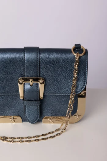 Alternative view of Bolsa Red Valentino Metal com Estrelas Azul Marinho e Dourada