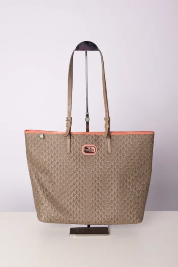 Bolsa Victor Hugo Shopper Cinza e Rosa