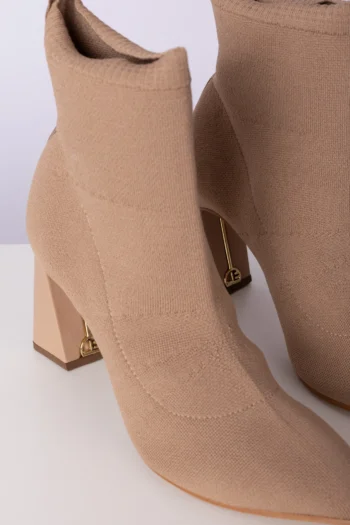 Alternative view of Bota Jorge Bischoff em Tricot com Salto Bege 35