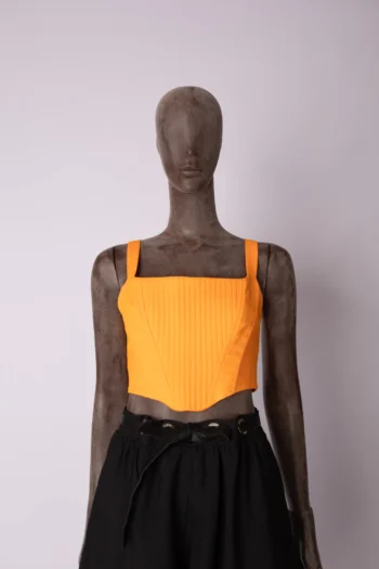 Cropped Amarante Corset Estruturado Laranja P