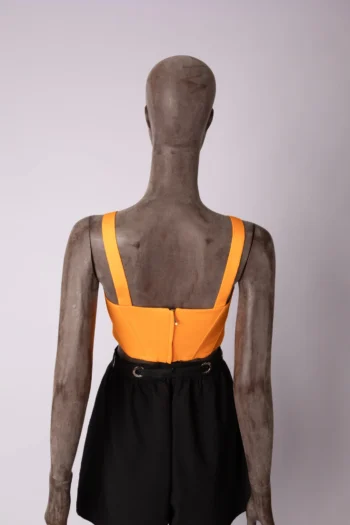 Alternative view of Cropped Amarante Corset Estruturado Laranja P