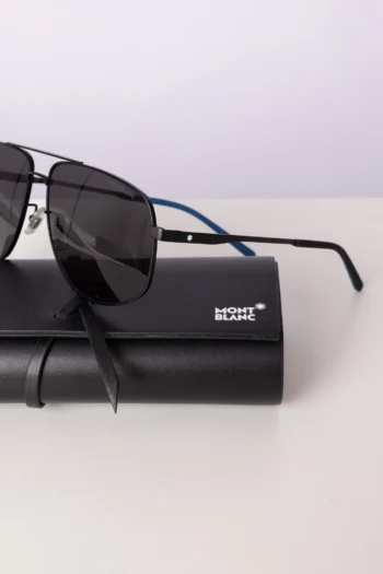 Alternative view of Óculos de Sol Mont Blanc Aviador Preto MB0102S