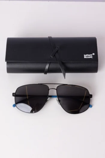 Óculos de Sol Mont Blanc Aviador Preto MB0102S