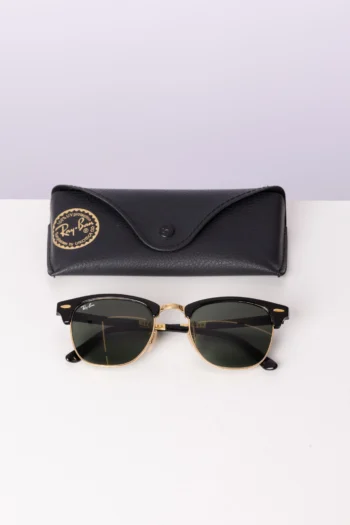 Óculos de Sol Ray Ban Clubmaster Folding Unissex 2176 Preto